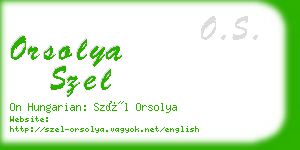 orsolya szel business card